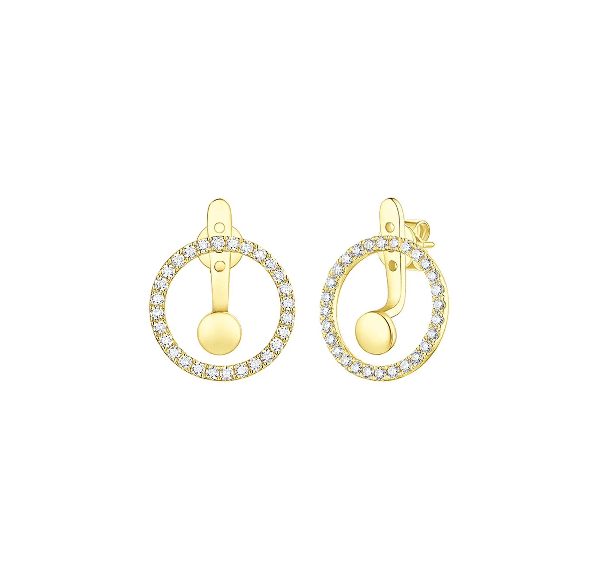 Skyline 0.80ct Circle Earrings <br> E-00441WHT