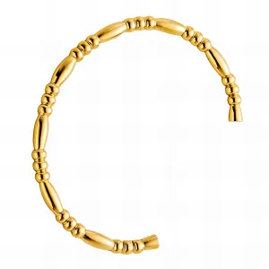 Sleek Bar Torc Bracelet – 18K Gold