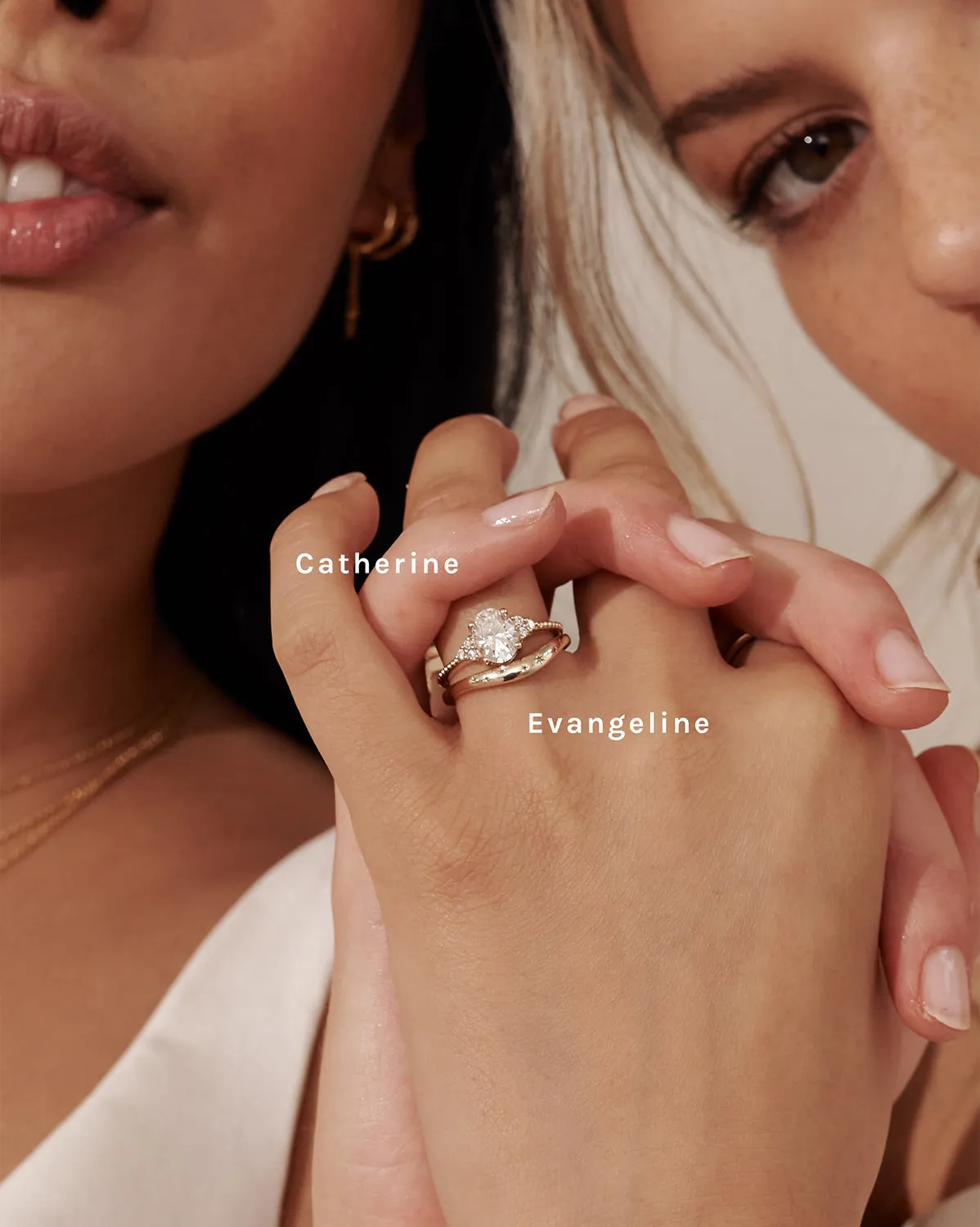 Solid Gold Catherine Oval Ring
