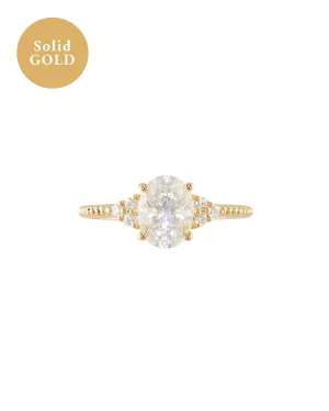 Solid Gold Catherine Oval Ring