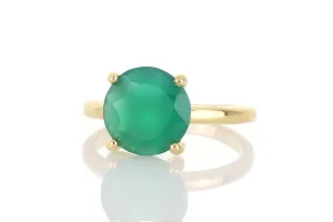 Solitaire Onyx Gemstone Rings in Gold