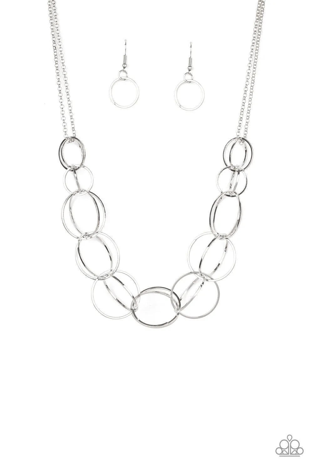 Space Walk Silver Necklace