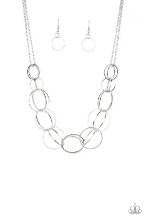 Space Walk Silver Necklace