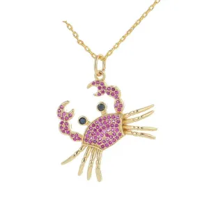 Sparkling Tide - Red Crab Necklace