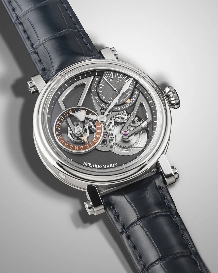 Speake-Marin Openworked Dual Time Titanium 38mm (Special Order)