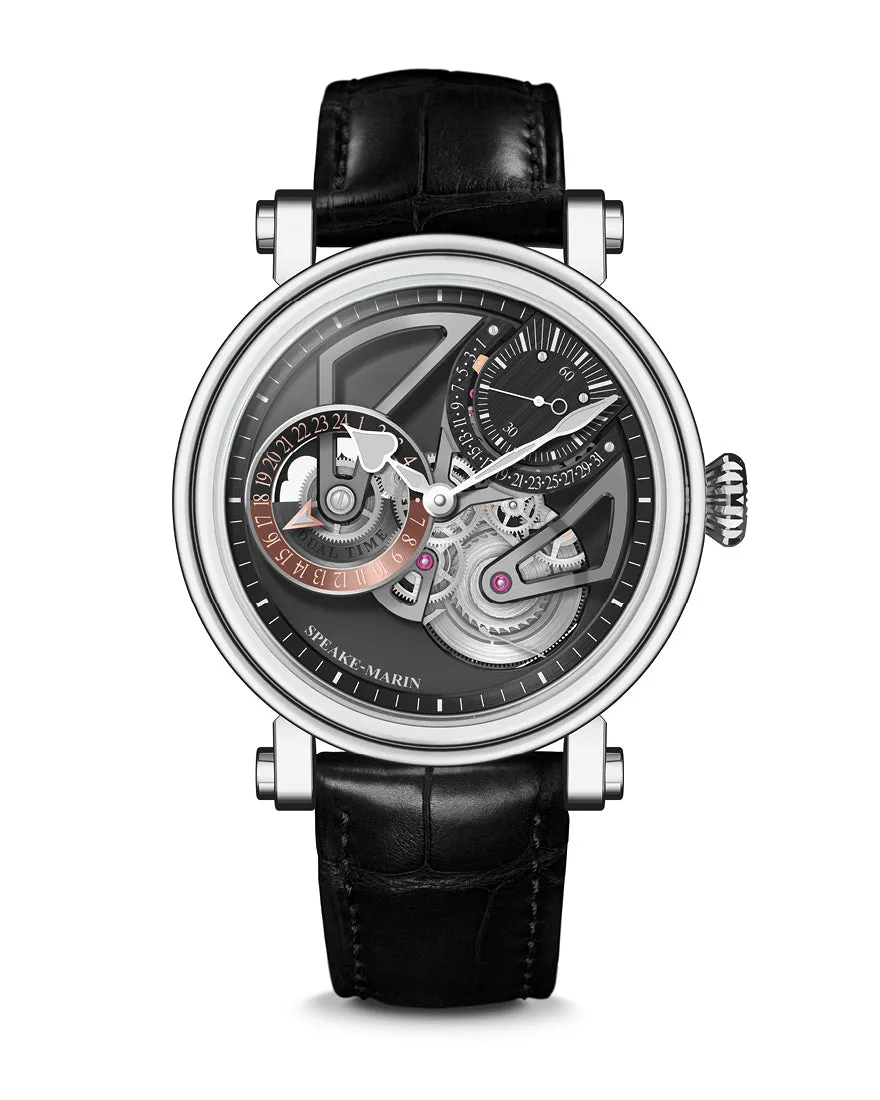 Speake-Marin Openworked Dual Time Titanium 38mm (Special Order)