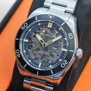 SPINNAKER Croft Mid-Size Skeleton Automatic Watch SP-5095 Limited Edition Wristwatch - ALL Original 2-Box & Papers