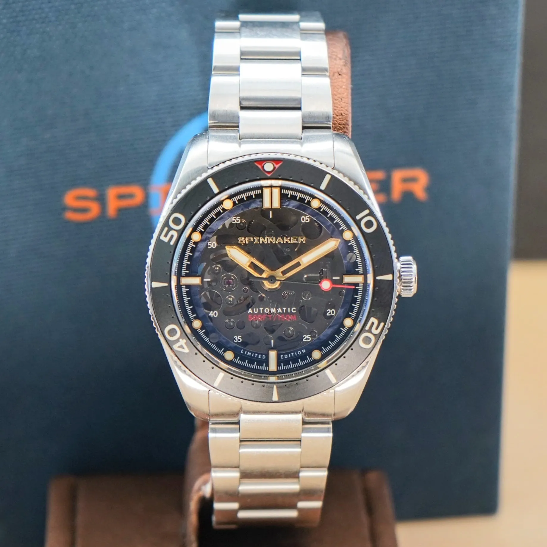 SPINNAKER Croft Mid-Size Skeleton Automatic Watch SP-5095 Limited Edition Wristwatch - ALL Original 2-Box & Papers