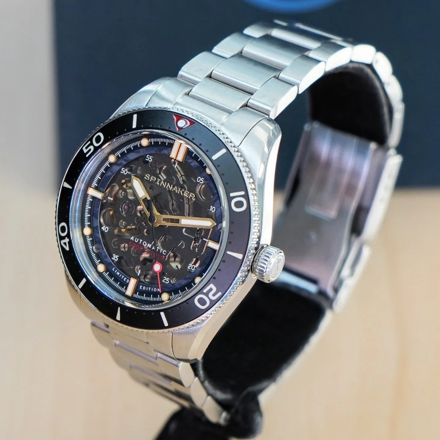 SPINNAKER Croft Mid-Size Skeleton Automatic Watch SP-5095 Limited Edition Wristwatch - ALL Original 2-Box & Papers
