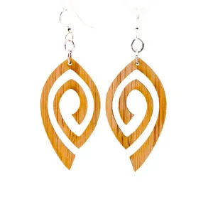 Spiral Eye Bamboo Earrings #982