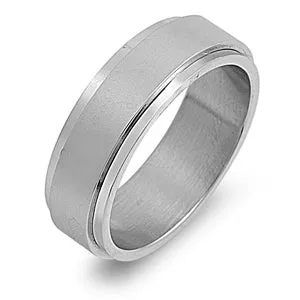 Stainless Steel Spinner Band Ring