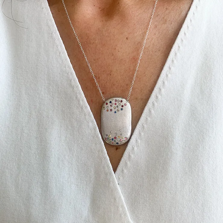 Starburst Large necklace with sapphires