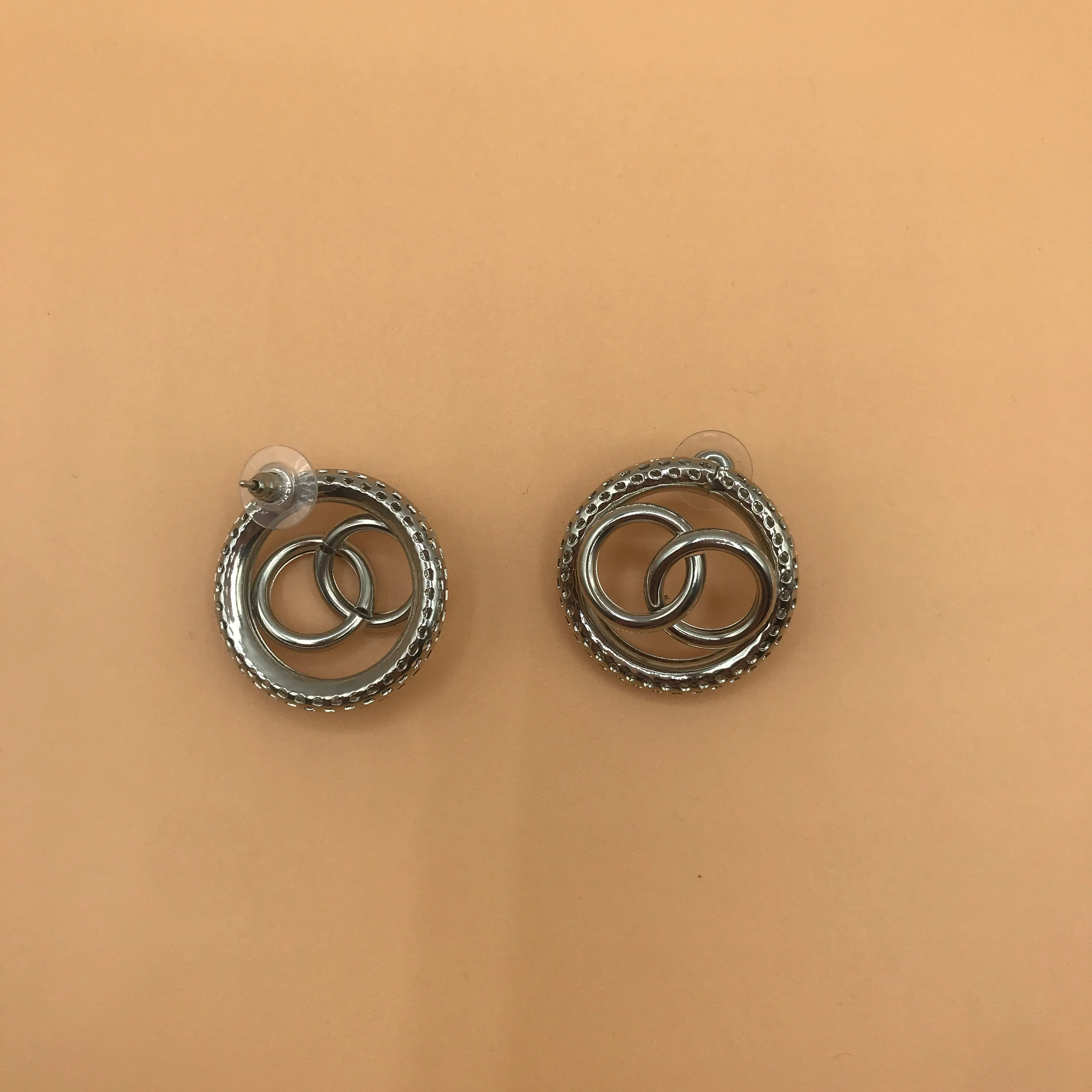 Steel Honeycomb Hoop Earrings - Lightweight and Chic Jewelry