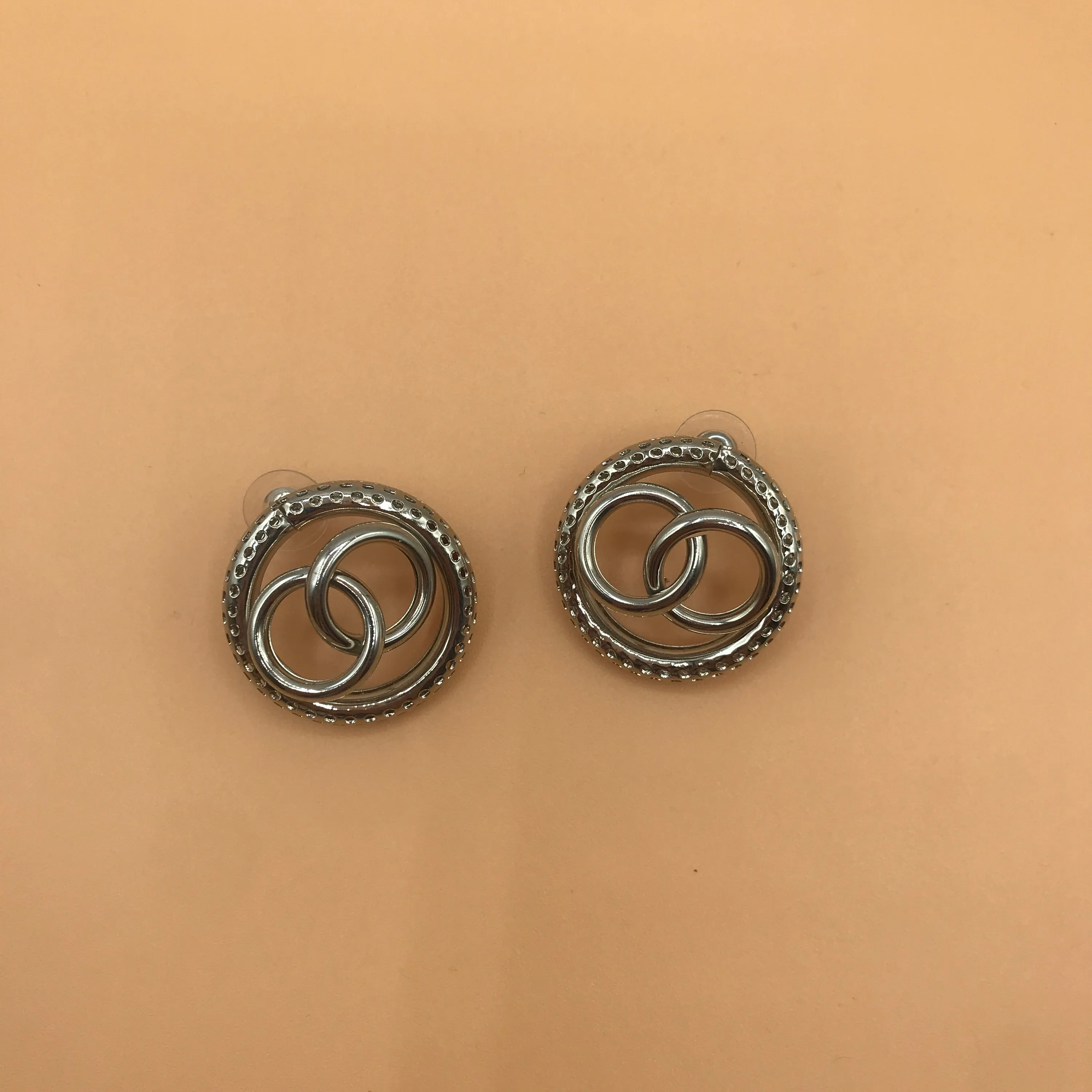 Steel Honeycomb Hoop Earrings - Lightweight and Chic Jewelry