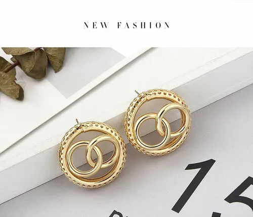 Steel Honeycomb Hoop Earrings - Lightweight and Chic Jewelry