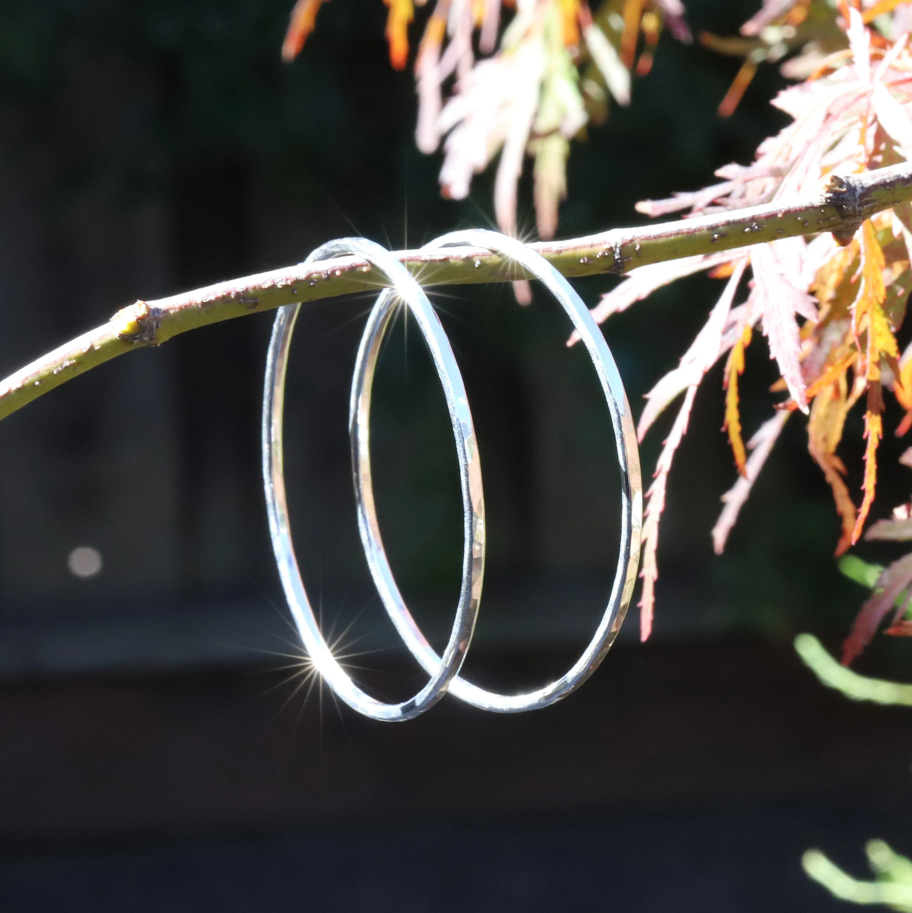 Sterling Round Hooplets