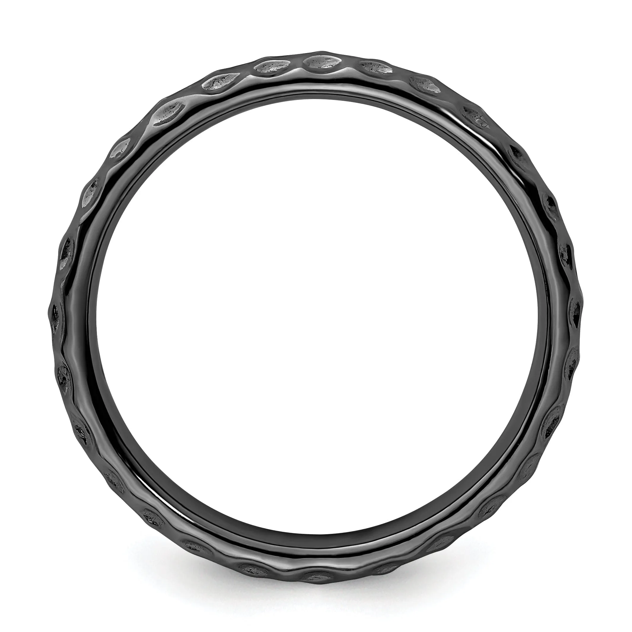 Sterling Silver Black-Plated Ring