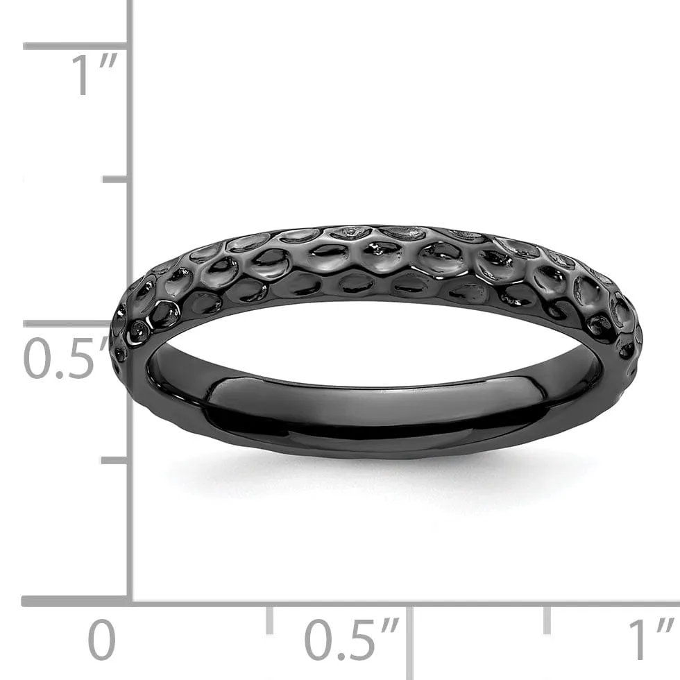 Sterling Silver Black-Plated Ring