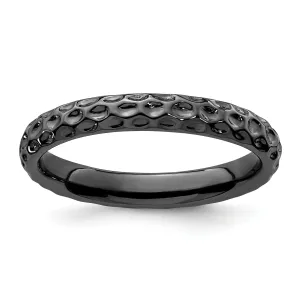 Sterling Silver Black-Plated Ring