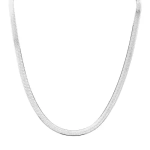 Sterling Silver Herringbone Necklace