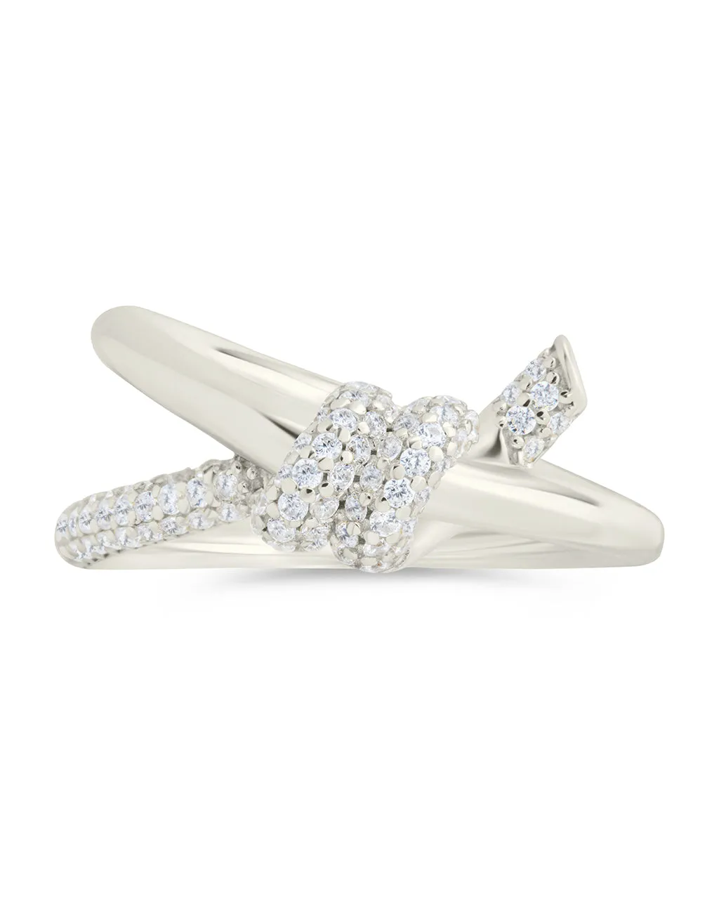 Sterling Silver Irene CZ Twisted Ring
