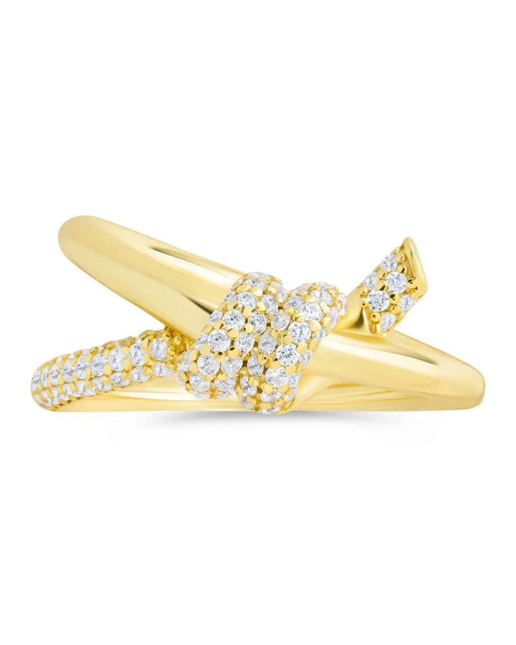 Sterling Silver Irene CZ Twisted Ring