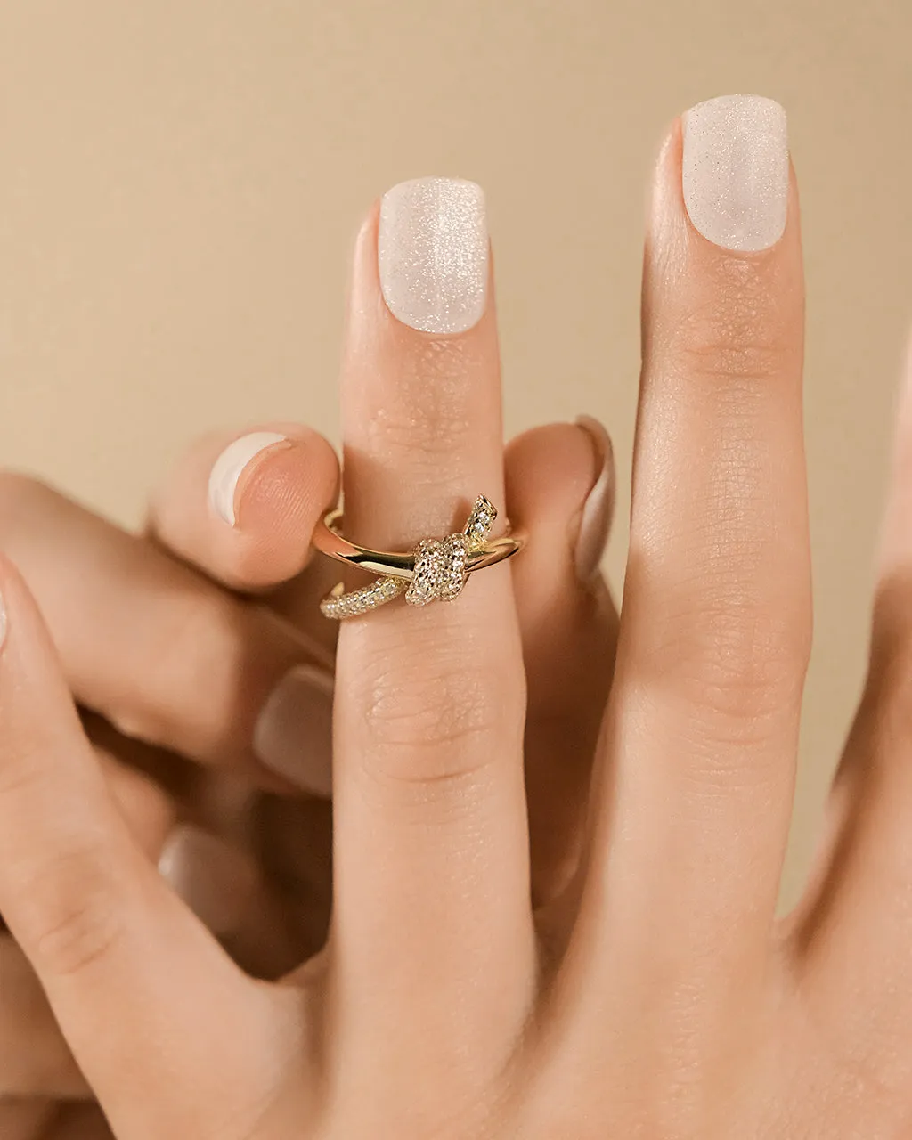 Sterling Silver Irene CZ Twisted Ring