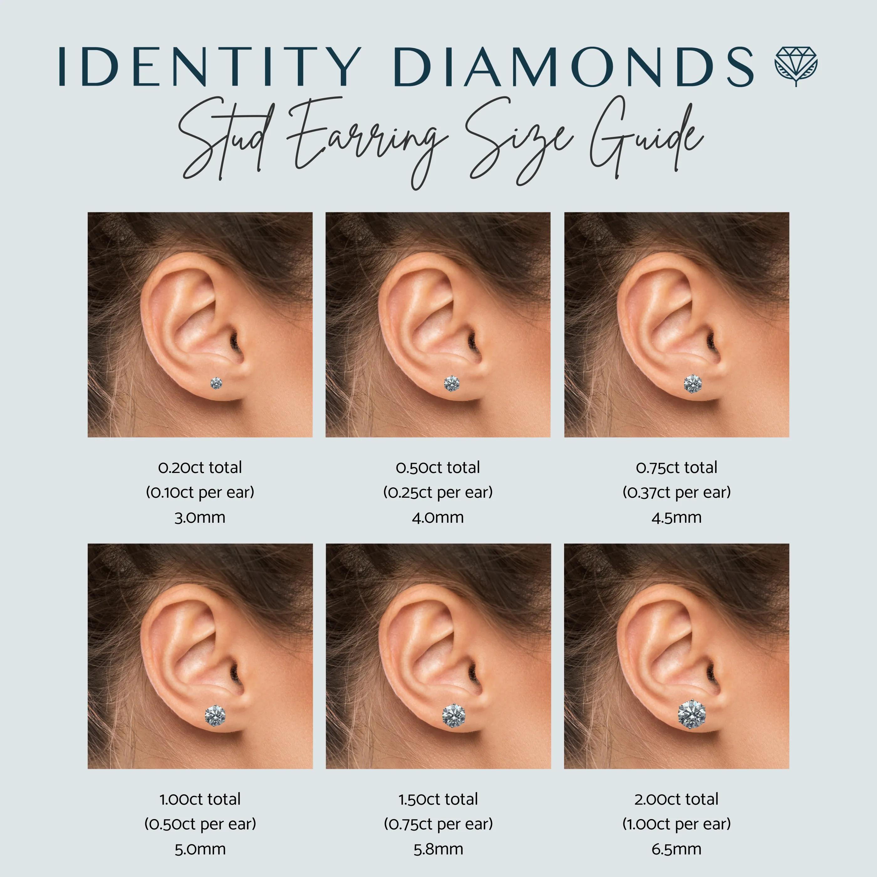 Sterling Silver Lab-Grown Diamond Stud Earrings