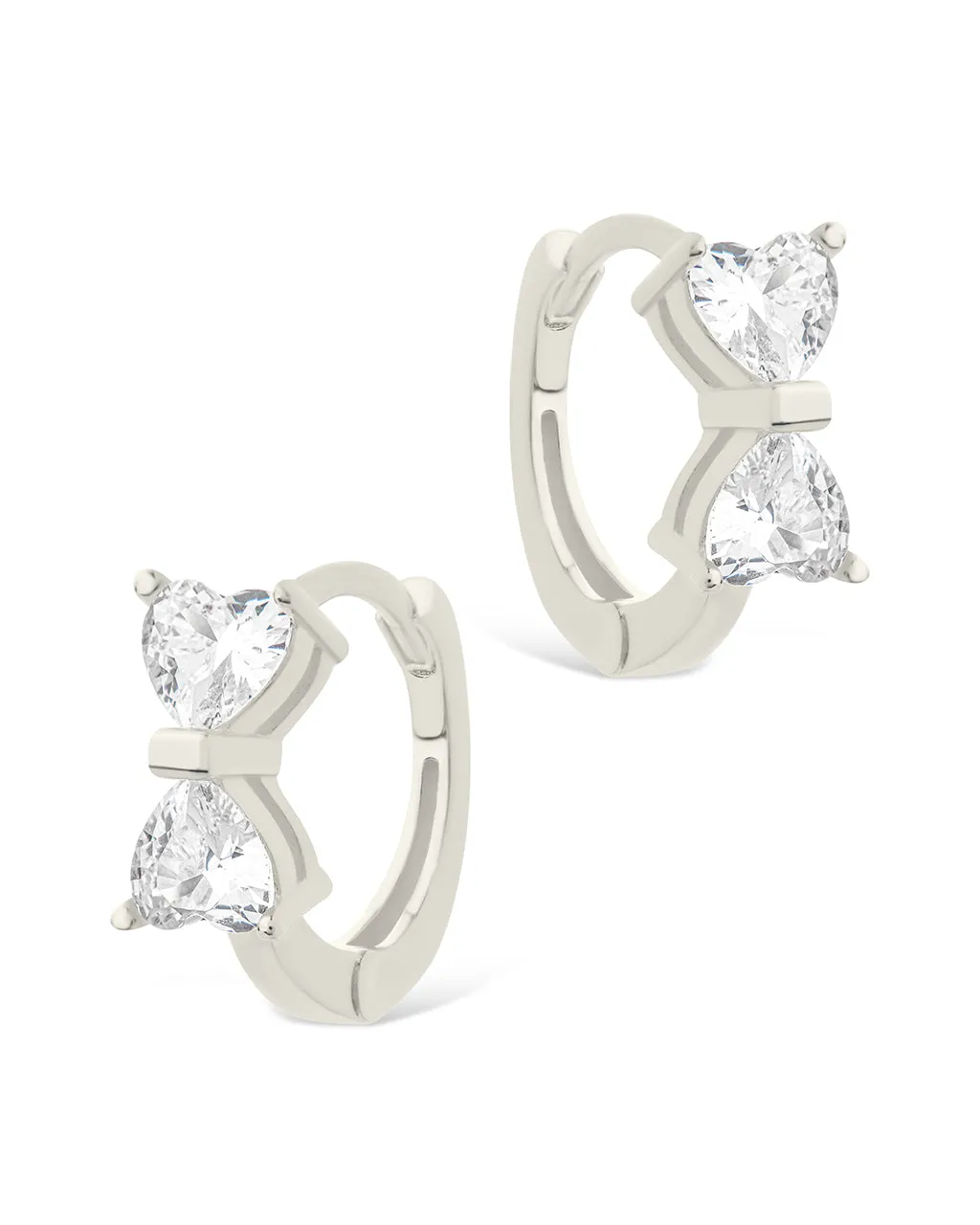 Sterling Silver Ravenna CZ Micro Hoop Earrings