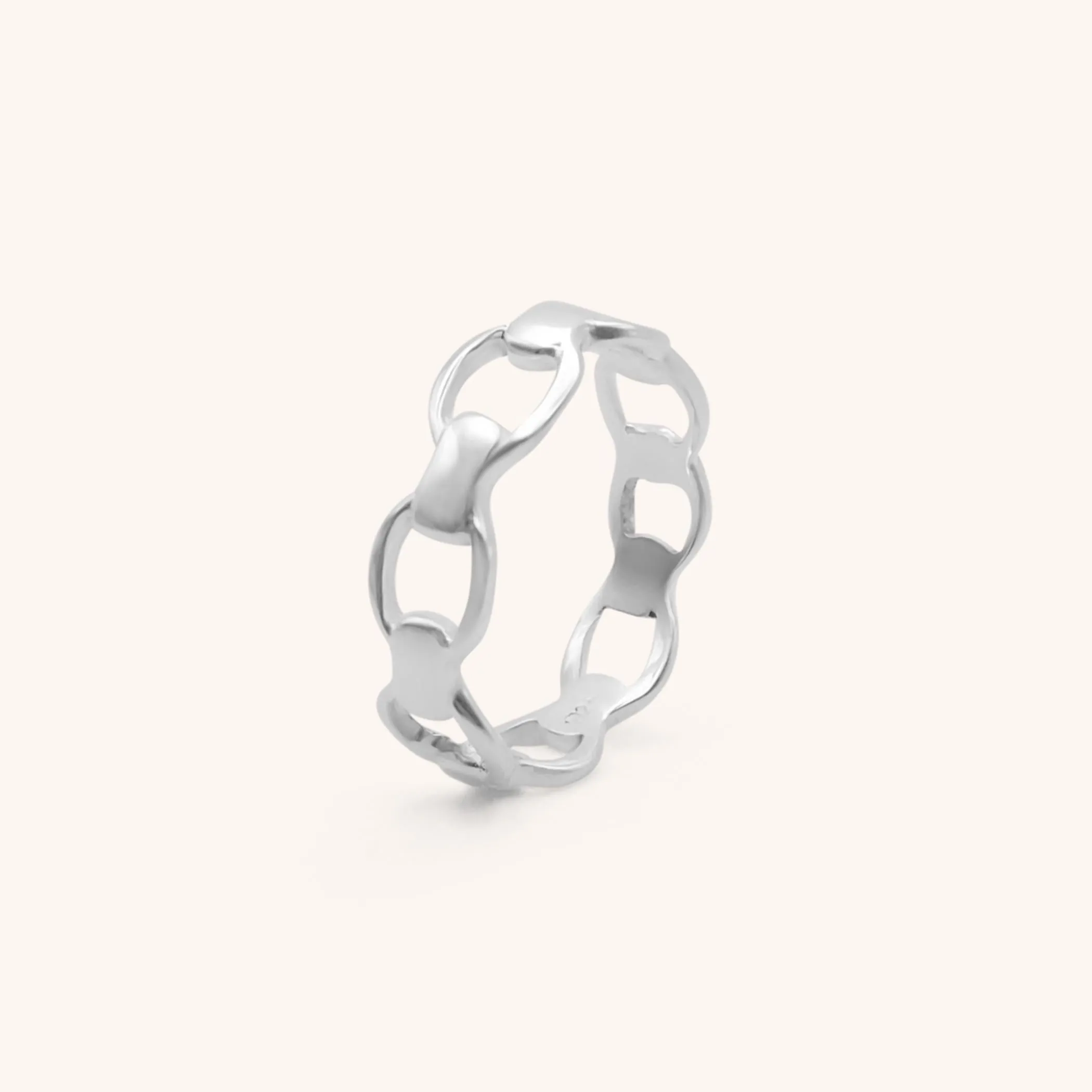 Sterling Silver Ring with Open Work