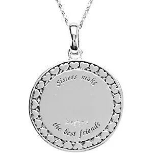 Sterling Silver Sisters Best Friends Necklace