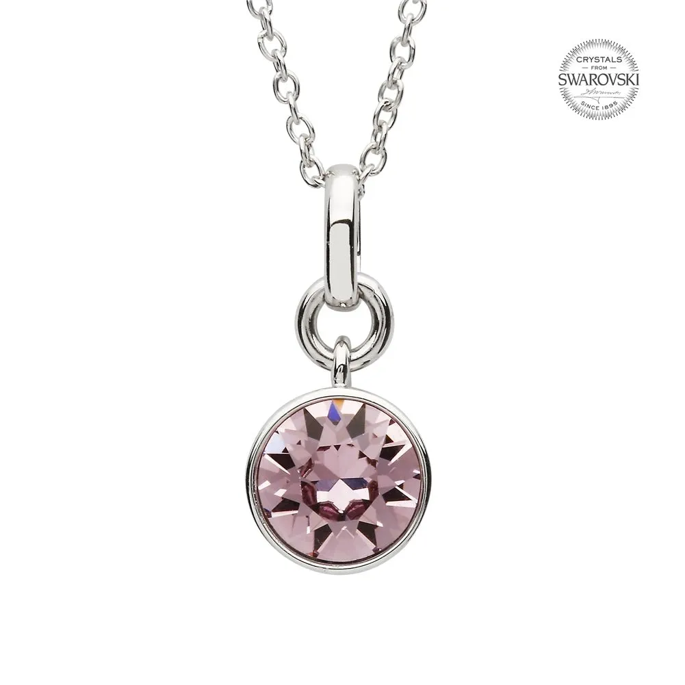 Sterling Silver Swarovski Add on Birthstone Pendant - SW148 June
