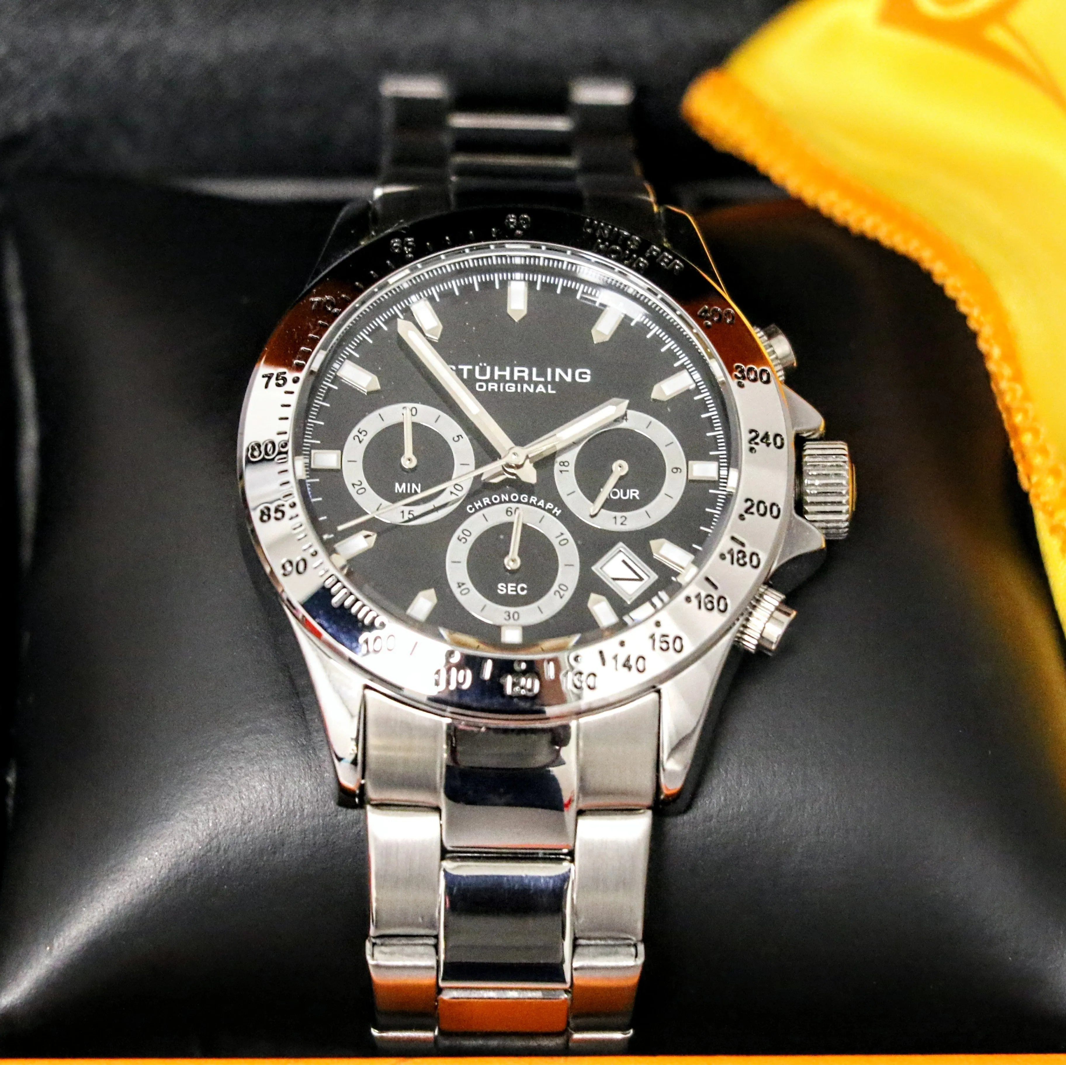 STUHRLING Original Chronograph Quartz Watch Ref. M17610 - Box & Papers!