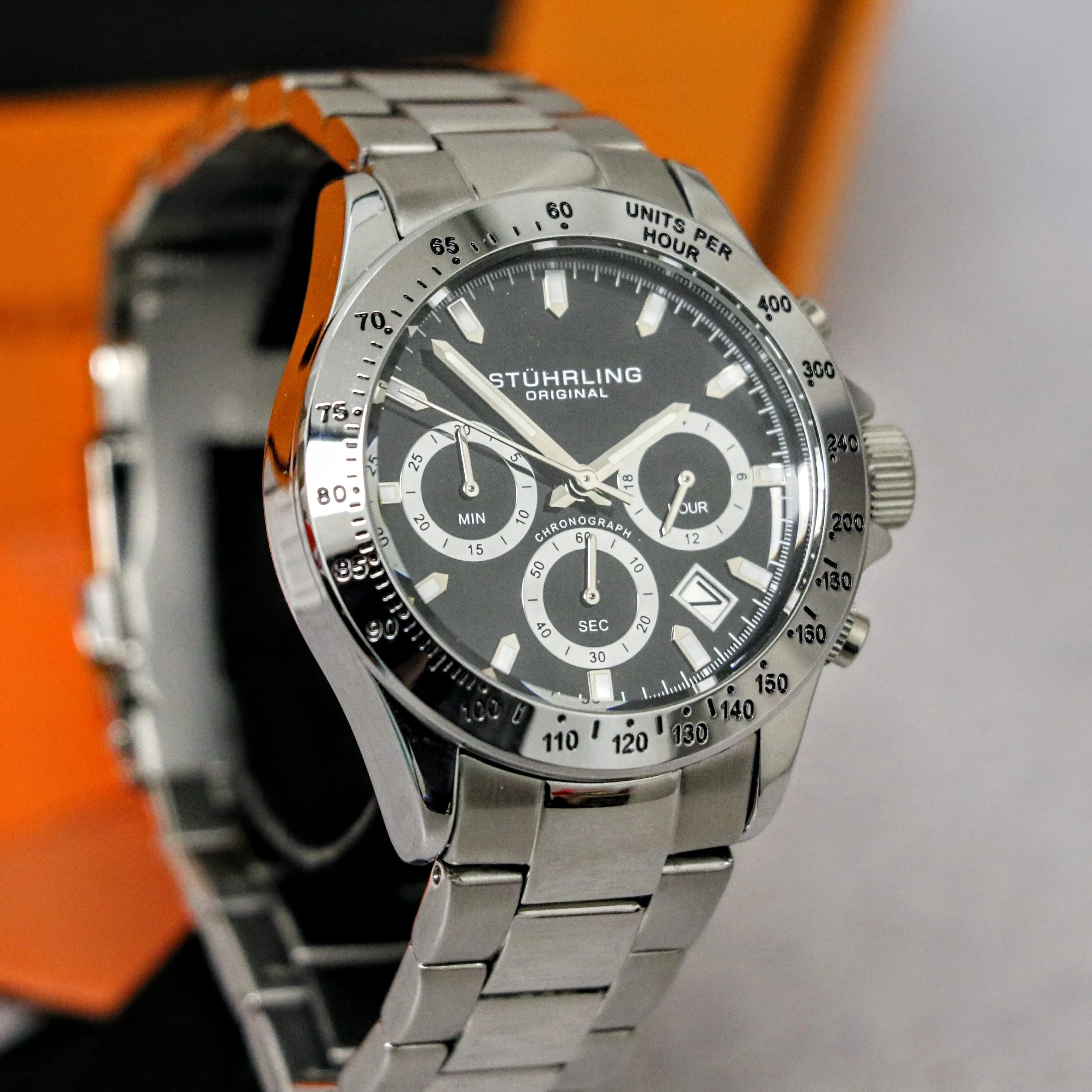 STUHRLING Original Chronograph Quartz Watch Ref. M17610 - Box & Papers!