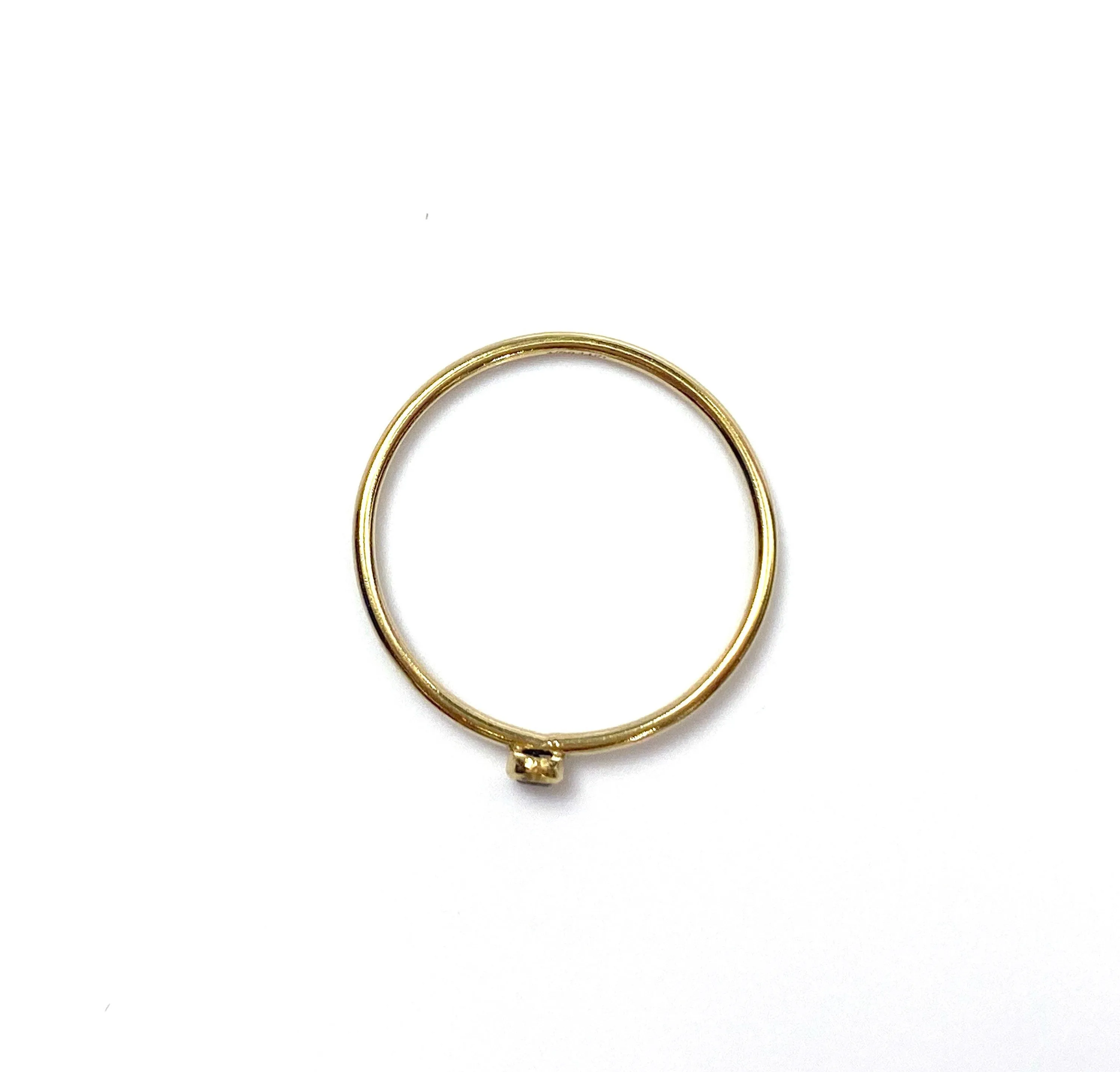 Stunning 14KGF black ring , 14K gold filled , Sku# 4020R6B