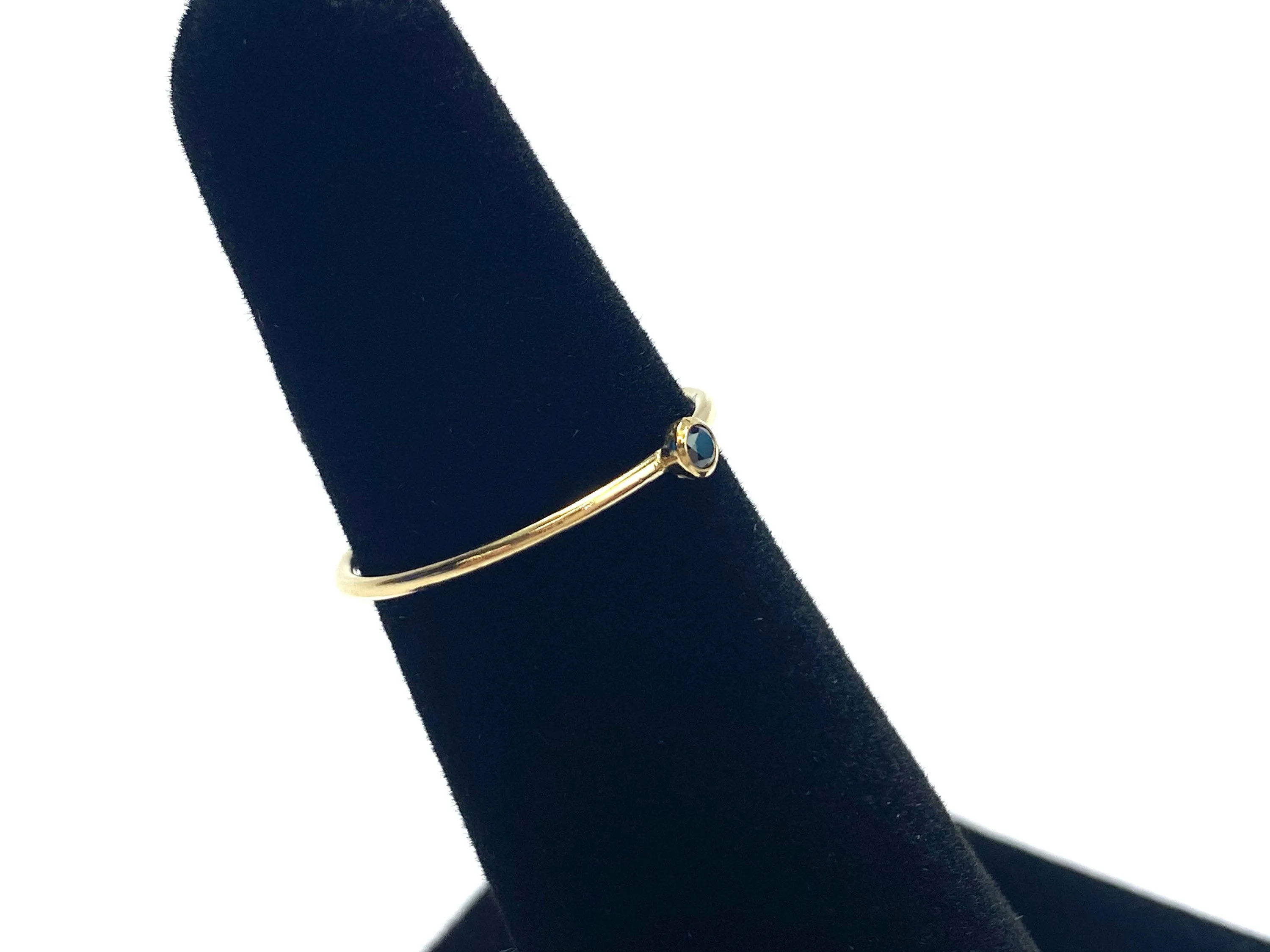 Stunning 14KGF black ring , 14K gold filled , Sku# 4020R6B