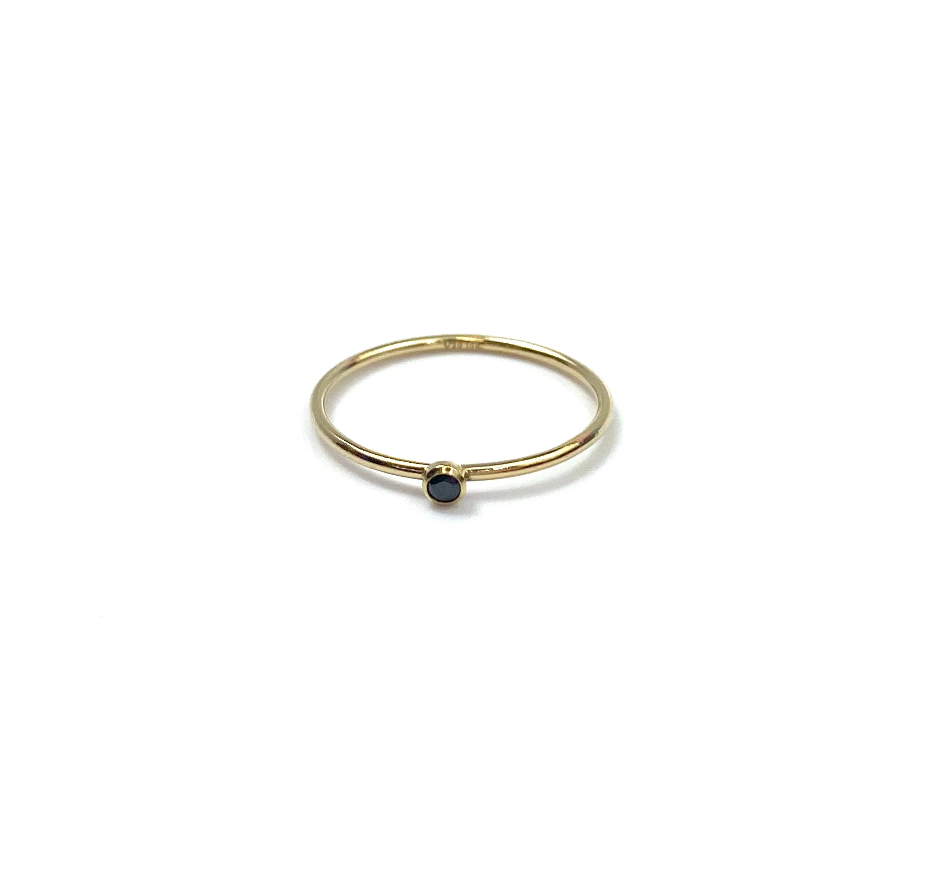 Stunning 14KGF black ring , 14K gold filled , Sku# 4020R6B