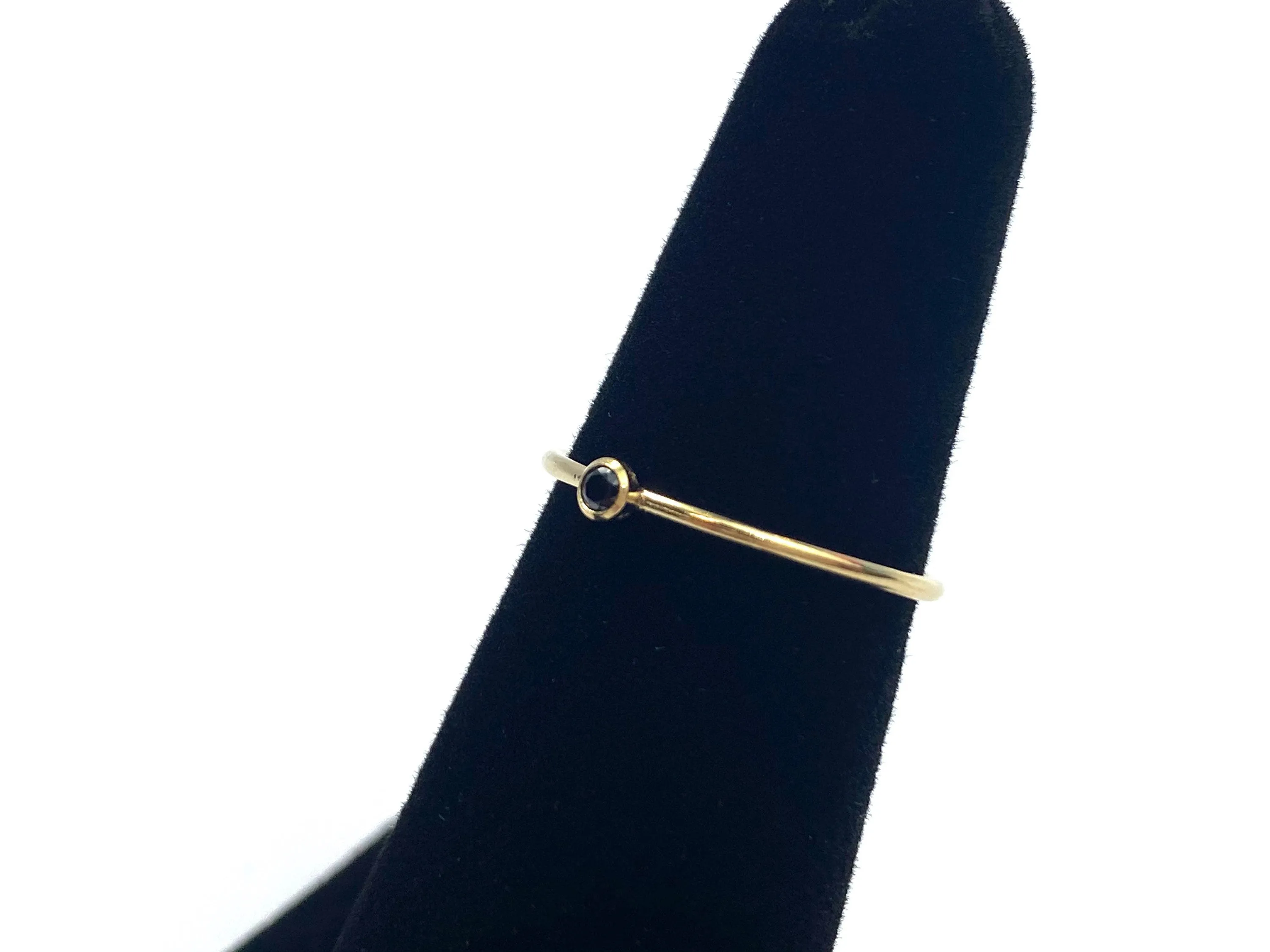 Stunning 14KGF black ring , 14K gold filled , Sku# 4020R6B