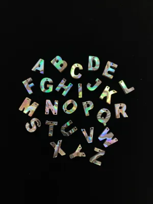 Stunning abalone mother of pearl letters
