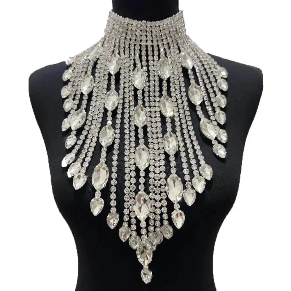 Stunning Crystal Rhinestones Chain Necklace