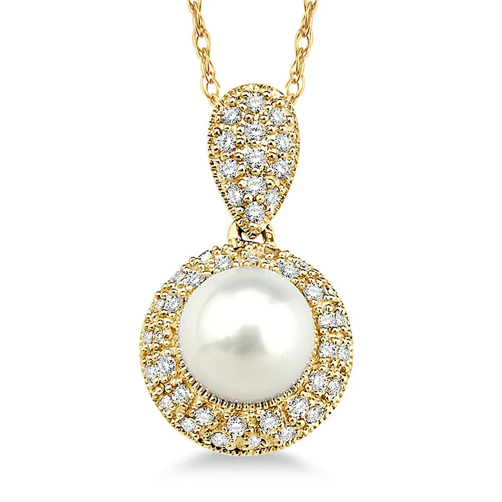 Stunning Diamond & Pearl Necklace