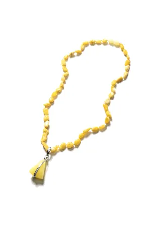 Stunning Polish Designer Butterscotch Amber Pendant Statement Necklace