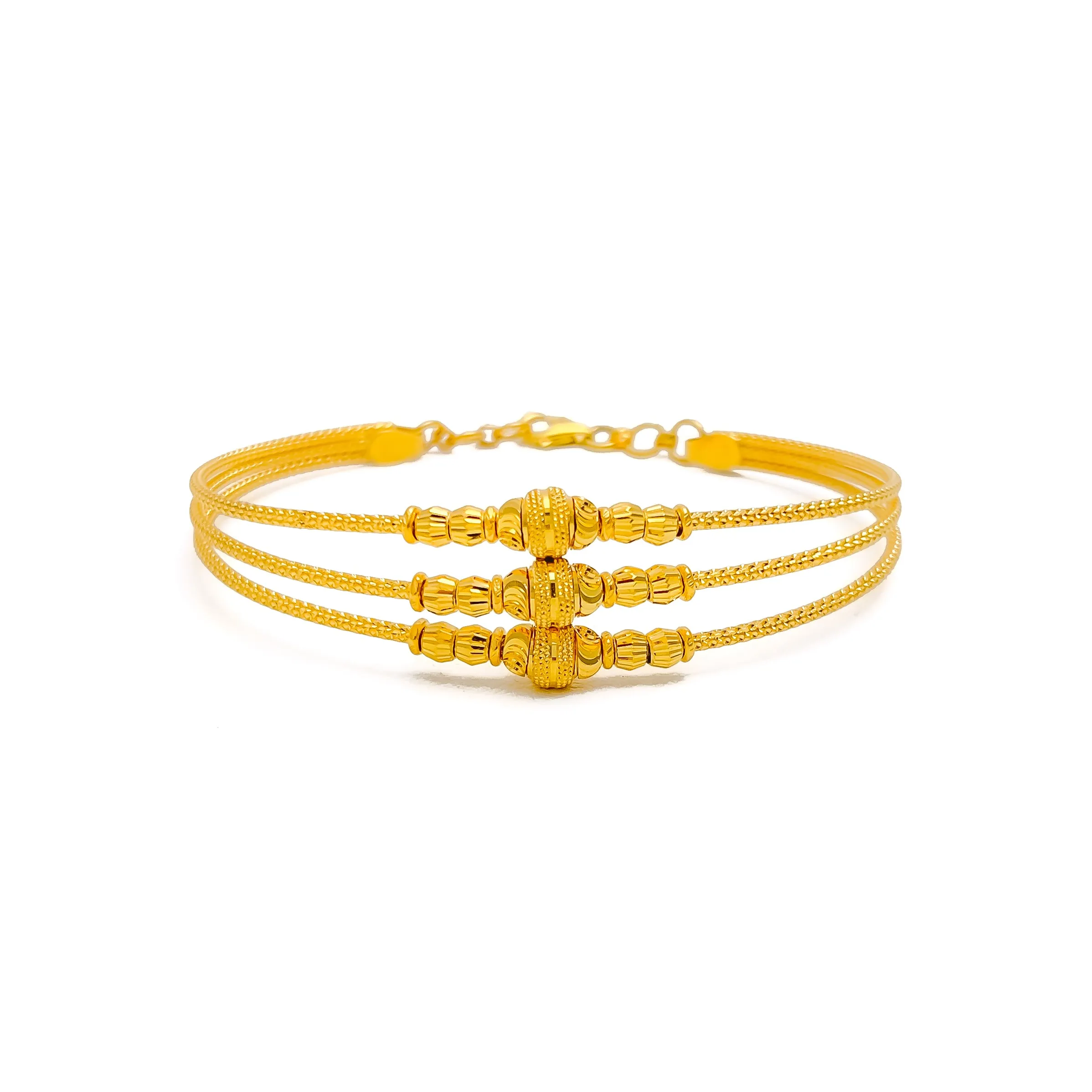 Stylish Brilliant 22k Gold Bangle Bracelet