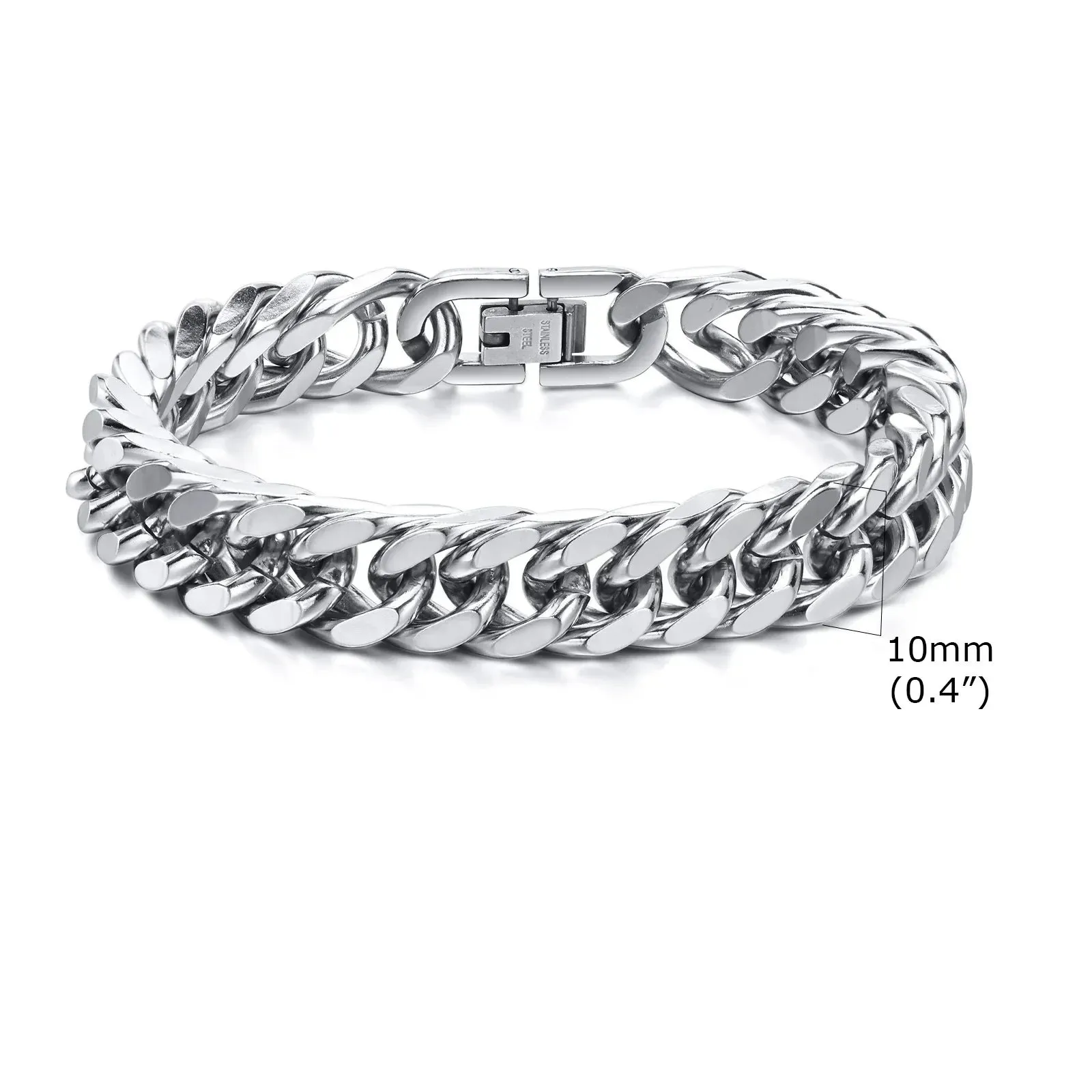 Stylish Double Curb Chain Bracelets