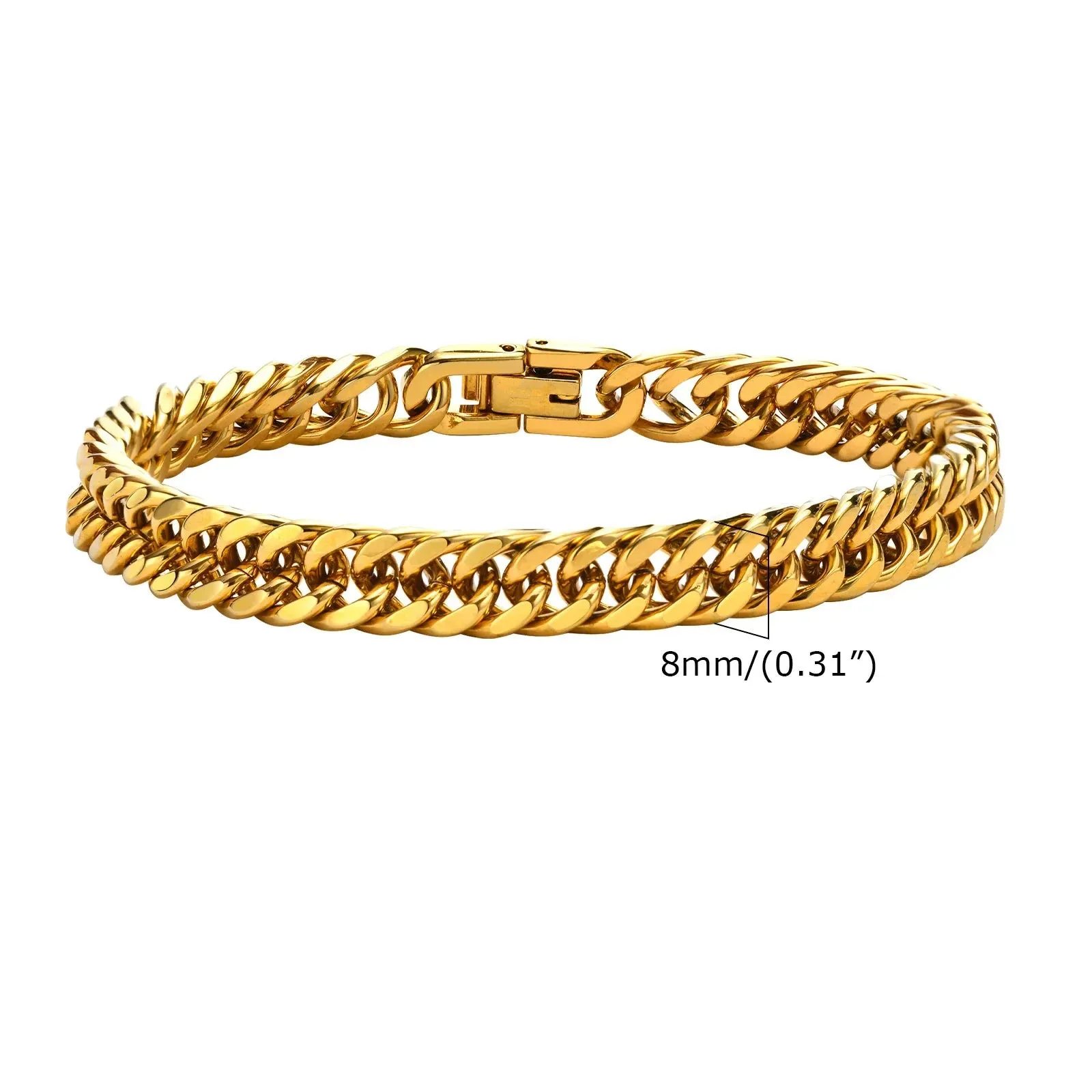 Stylish Double Curb Chain Bracelets