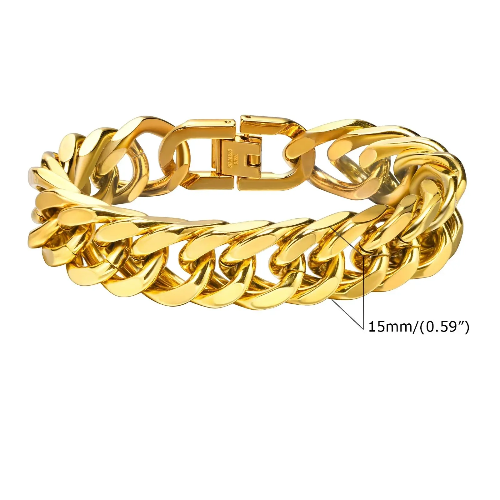 Stylish Double Curb Chain Bracelets