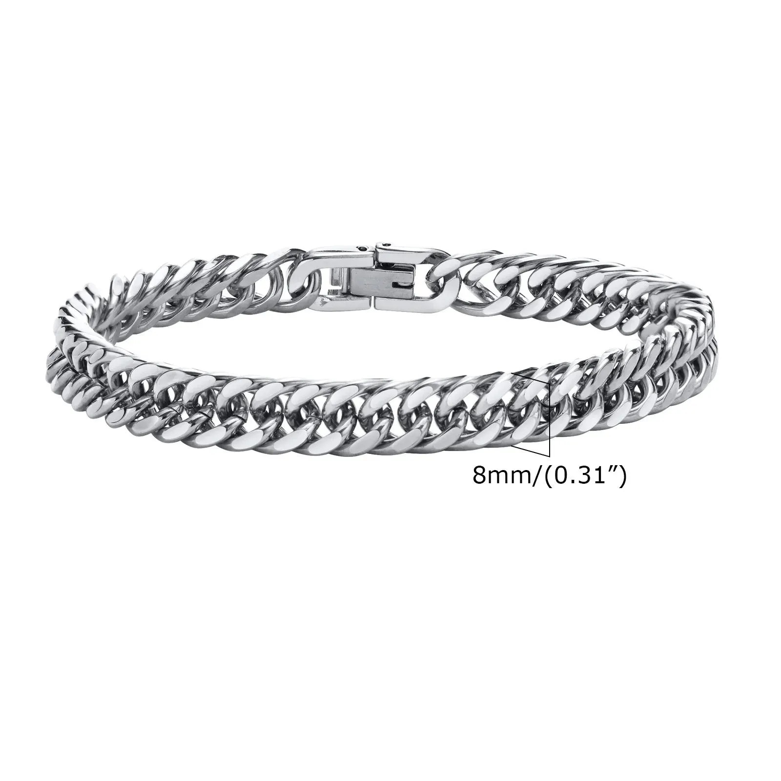 Stylish Double Curb Chain Bracelets