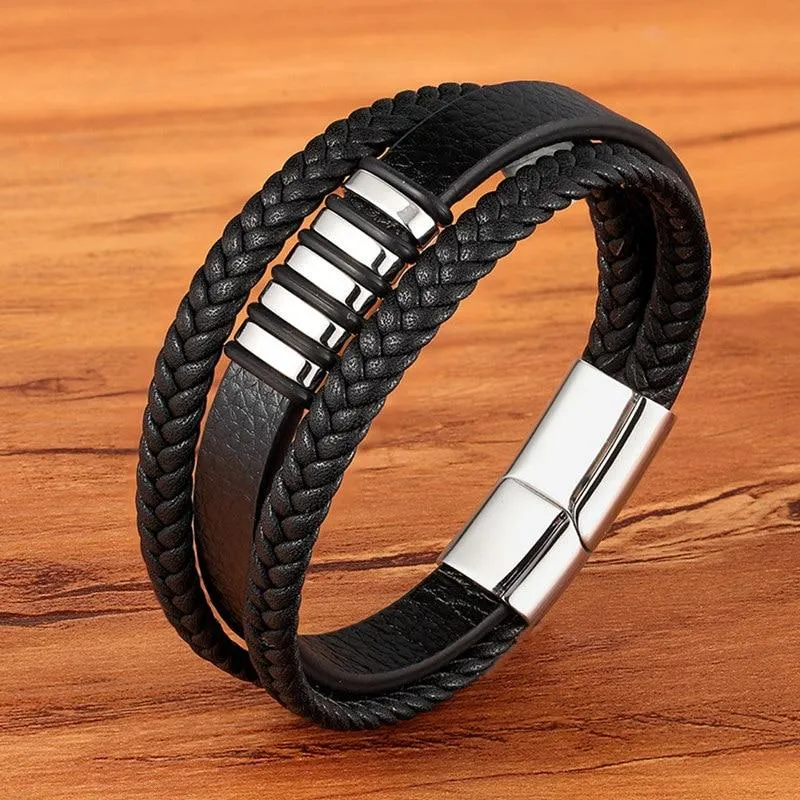 Stylish Genuine Leather Bracelets for Men