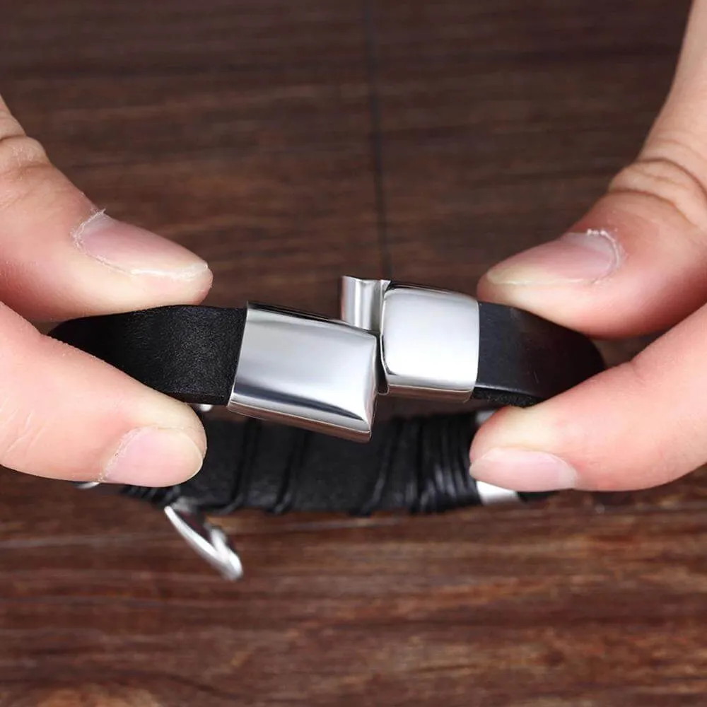 Stylish Genuine Leather Bracelets for Men