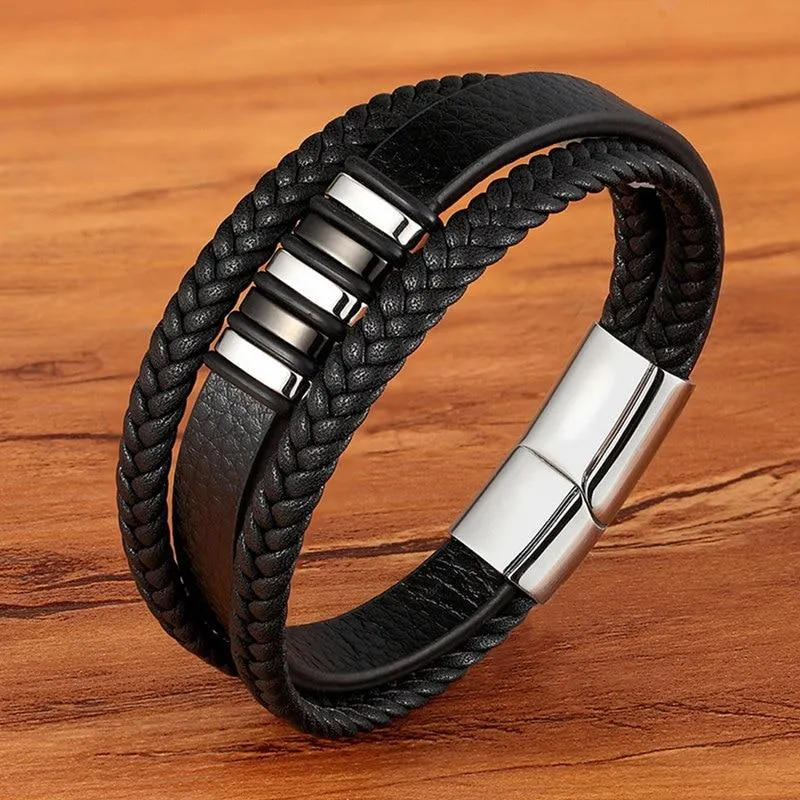 Stylish Genuine Leather Bracelets for Men